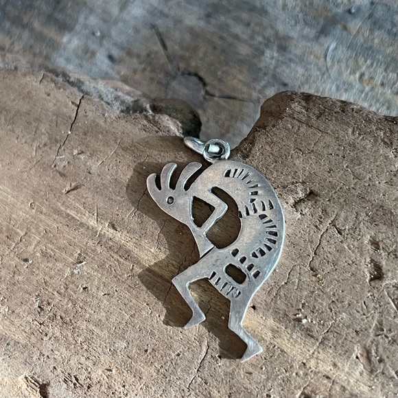 Kokopelli Sterling Silver Pendant Charm Double Sided - Picture 5 of 10